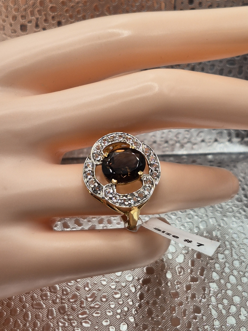 Elegant Brown Smokey Quartz And White Topaz